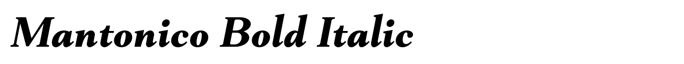 Mantonico Bold Italic